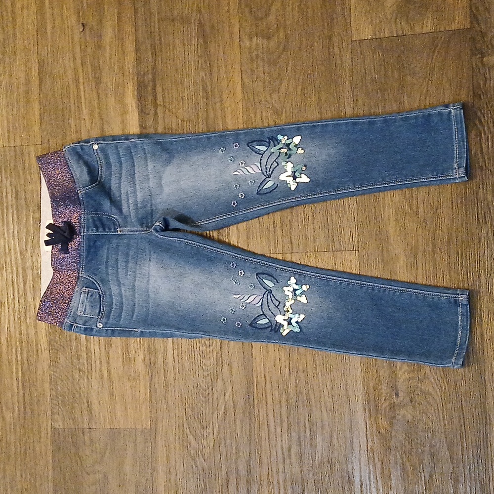 Squeeze Girls Unicorn Glitter Jeans.